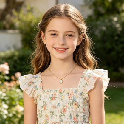 Cute Small Cross Necklace for Teen Girls - color: White Baptism Gifts