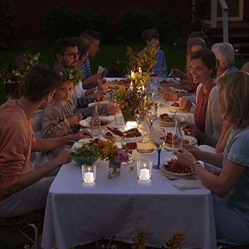 White Votive Candles, 20 Packs Unscented Wax Candles for Wedding, Party & Home (15 Hour), 1.5''D x 2.25''H - color: White