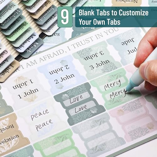 Mr. Pen- Bible Tabs, 75 Tabs, Coastal Meadow - color: Coastal Meadow