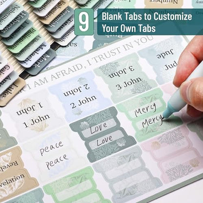 Mr. Pen- Bible Tabs, 75 Tabs, Coastal Meadow - color: Coastal Meadow