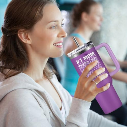 Christian Gifts for Women 40oz Tumbler - Insulated Travel Mug with Handle (Best Mom, 40 Ounces) - color: Best Mom