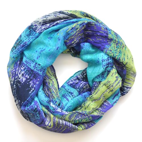 Jersey Knit Infinity Scarf Colorful Head Wrap for Travel - color: Color-b04