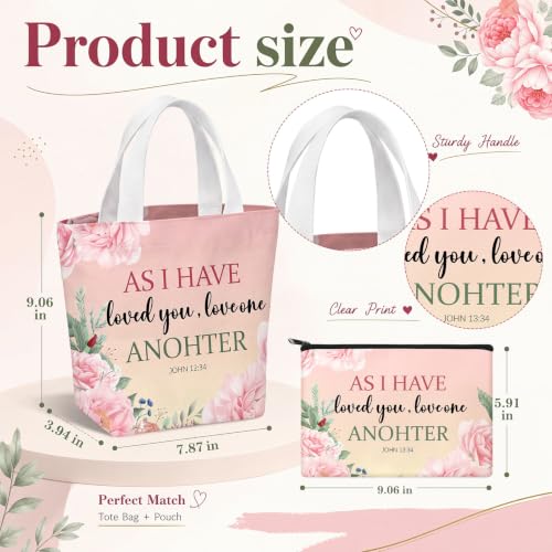 24 Pcs Christmas Christian Gift Bible Verse Tote Bag - style: Bright
