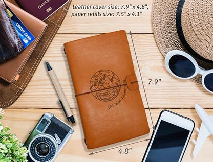 ZVMIS Vacations Memory Journal-My Wild Adventures-Travel Memory Record-Best Friends Travel Enthusiast Camper Birthday Retirement Christmas Graduation Gift-Refillable Travel Photo Diary Journal - style: Style51-my wild adventures