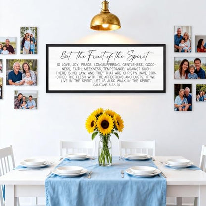 The Fruit of the Spirit Rustic Bible Verse Framed Wall Art - color: Black Frame, style: The Fruit of the Spirit