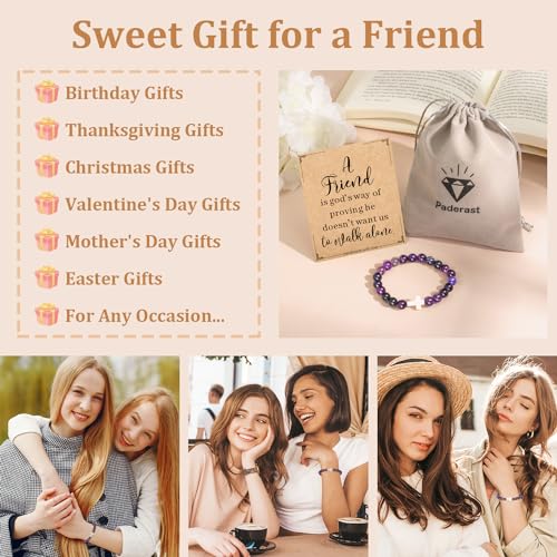 Christian Grandparents - Day Gifts for Women, Religious Cross Bracelet - color: Purple - To Best Friend