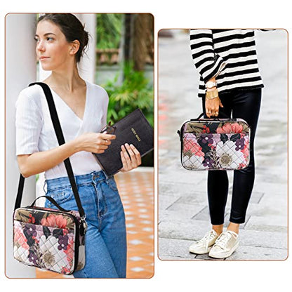 Bible Cover for Women, Large Bible Case with Handles, Bible Bag & Organizer