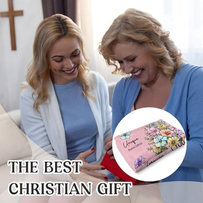 Christian Birthday Gifts for Women, Christian Religious Blanket with Flower - color: Pink, size: 80"x60"