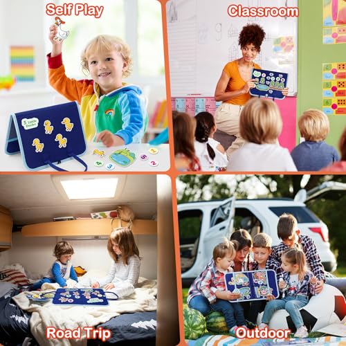 Aizweb Felt Board for Toddlers,Flannel Board Stories for Preschool Learning Activities,Kindergarten Classroom Must Haves,Five Little Monkeys,Five Little Ducks,Daycare Essentials - style: Animal Set
