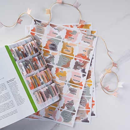 DIVERSEBEE Laminated Bible Tabs for Women and Men (Boho-Bright) - color: Boho-Bright