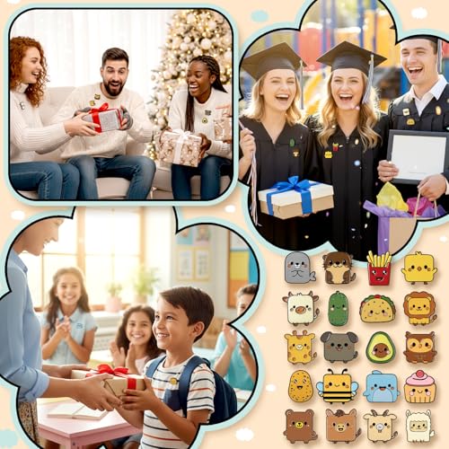 Tondiamo 20 Pcs Positive Funny Enamel Pins Bulk with Inspirational Card