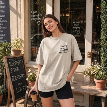 Christian Oversized Shirts for Women God Graphic Tees Shirts Bible Verse Jesus Shirt Religious Acid Wash Tshirts - color: Apricot, size: Small