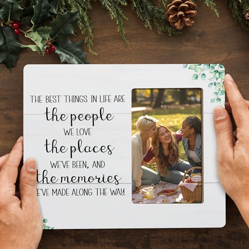 Motivational Picture Frame Gifts for Family Friends, The Best Thing in Life are the People We Love Frames Fits 4x6 Photo - color: Black