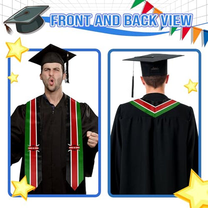 Graduation Flag Stole Sash Scarf Day Gifts - color: Kenya Flag