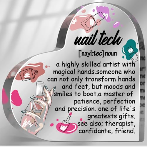 Nail Tech Gifts for Women, Thank You Gifts for Nail Tech, Manicurist Birthday Appreciation Gifts, Inspirational Sign for Nail Tech Room Decor, Gifts for Nail Technician Friends Sister - style: Nail Tech
