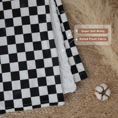 Fleece Baby Blankets for Girls & Boys, Infant Toddler Blanket - color: Cherkerd Black