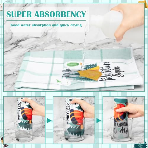 R HORSE 5 Pack Funny Camping Kitchen Dish Towels - color: Camping