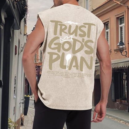 BINTEHGS Mens Sleeveless Graphic Tees Christian Tank Tops Workout Cut Off Shirt Acid Wash Gym Tanks Religious Faith Tee - color: Apricot, size: XX-Large