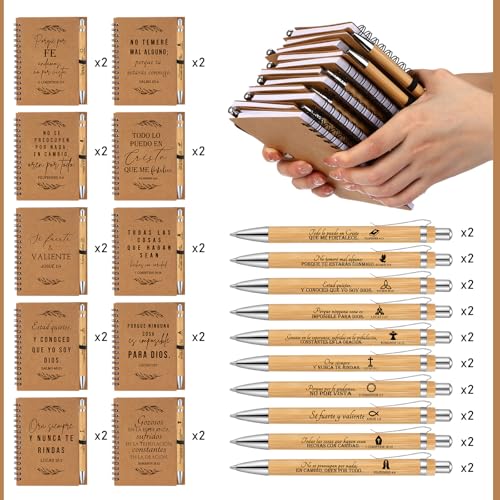 Kosiz 40 Pcs/20 Set Christian Gifts Prayer Journal, Spanish Leaves - style: Spanish Leaves