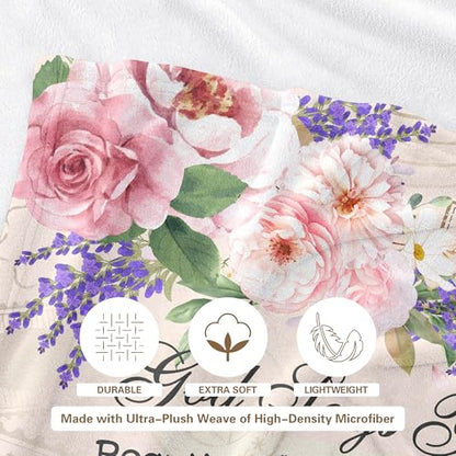 Christian Birthday Gifts for Women, Christian Blanket with Flowers 80"x60" - color: Christian Gifts-flowers, size: 80"x60"
