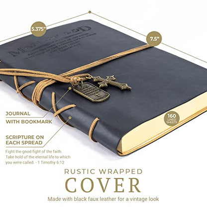 Divinity Boutique Journal, Man of God with Black Cross Charm (22880), Cross Black - color: Black