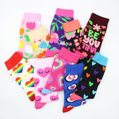 Womens Animal Socks Size 9-11, Cute Funny Fun Crazy Novelty Colorful Calf Girls Crew Socks - color: Ns-02