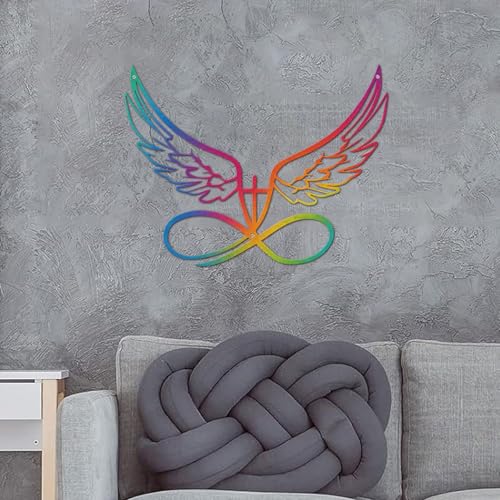 DUOOLN Angel Wings Metal Wall Decor Art, Abstract Butterfly Sculpture-Red - color: Red - Angel's Wings