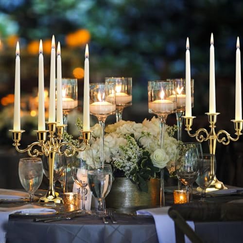 20pcs 10-inch iorvy Taper Candles Unscented and Smokeless, Long Burning 7-8 Hours Time for Daily, Wedding,Table,Fireplace - color: lvory-10"20pcs