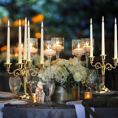 20pcs 10-inch iorvy Taper Candles Unscented and Smokeless, Long Burning 7-8 Hours Time for Daily, Wedding,Table,Fireplace - color: lvory-10"20pcs