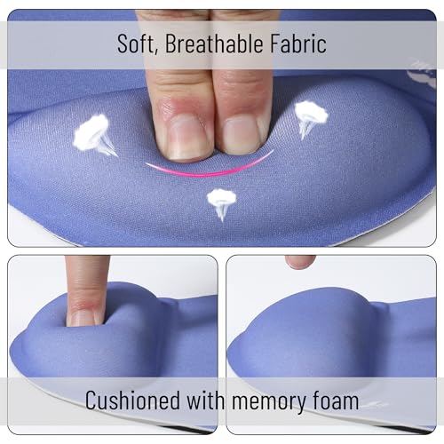 Mr. Pen- Ergonomic Mouse Pad with Wrist Rest - color: Dusky Blue-Purple
