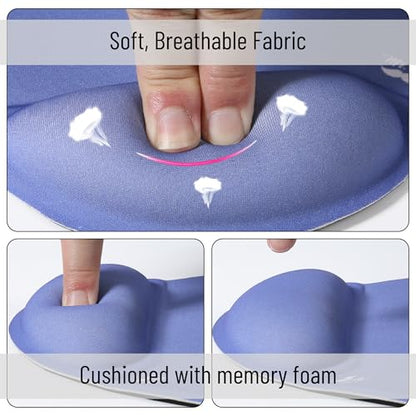 Mr. Pen- Ergonomic Mouse Pad with Wrist Rest - color: Dusky Blue-Purple