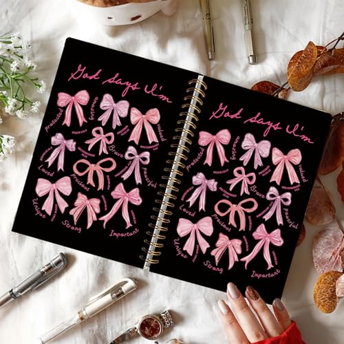 LIANGW God Says You Are Christian Bible Notebook Journal Gifts for Women - color: God Says I'm - Black