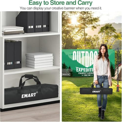 EMART Adjustable Banner Holder, Portable Outdoor Advertising Display Stand