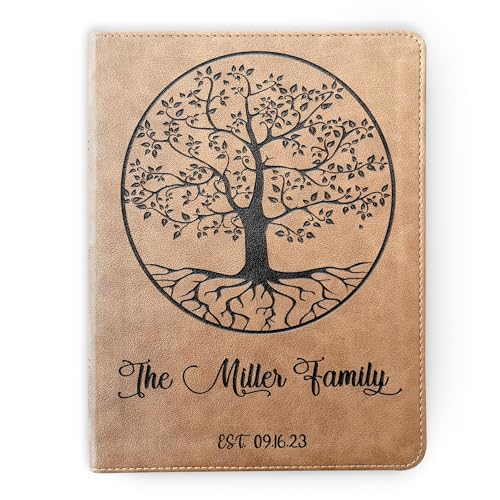STARKENBURG COMPANY Personalized Family Bible, Custom Engraved KJV Wide-Margin Family Bible for Wedding, Christian Gifts for Wedding