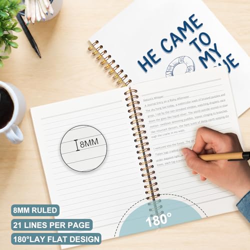 Beach Coastal Christian Spiral Notebook 5.5x8.3 - color: White Beach Coastal Christian