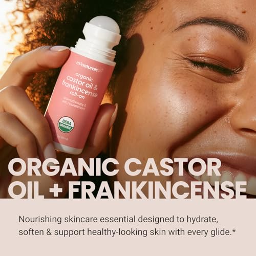 Organic Castor Oil and Frankincense Roll On - Cold-Pressed & Hexane-Free
