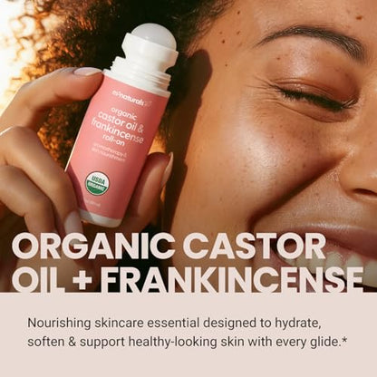 Organic Castor Oil and Frankincense Roll On - Cold-Pressed & Hexane-Free