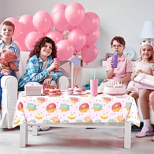 3Pcs Donut Tablecloth, Disposable Donut Party Decorations - color: Donut