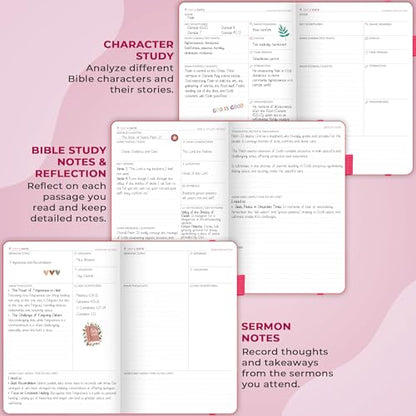 Clever Fox Bible Study Journal, Guide, Supplies for Women A5 Fuchsia - color: Fuchsia, size: A5 (5.8'' x 8.3'')