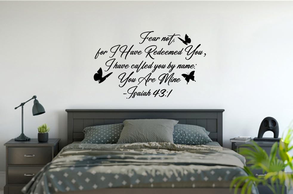 Isaiah 43:1 Bible Verse Wall Decal, Fear Not Christian Sticker