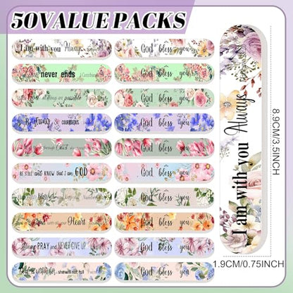100 Christian Gifts for Women Bulk Floral Religious Nail Files - style: Lively