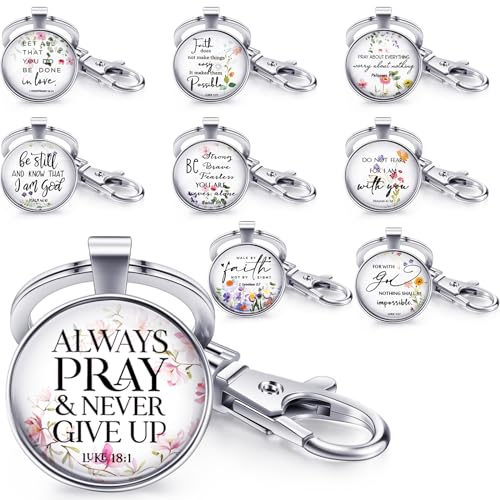 Fumete Christian Keychain Bulk for Wowen Men - style: Flower Style
