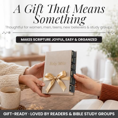 90 Christian Bible Tabs for Women, Men, and Kids - Black Version - color: Black