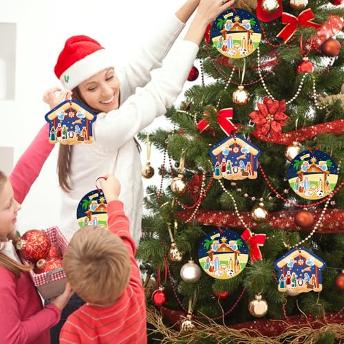 FaCraft Religious Craft Sticker for Kids - Make a Nativity Scene Stickers - color: D-24pcs
