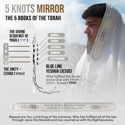 Holy Land Market Messianic Christian Shawl/Tallit - The Messiah Tallit (72 x 22 Inches) - color: All White / Silver