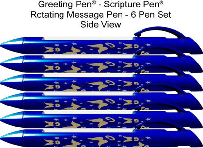 Greeting Pen "Angel" Scripture Pens, Scripture Verses with Rotating Messages, 6 Pen Set (36014)