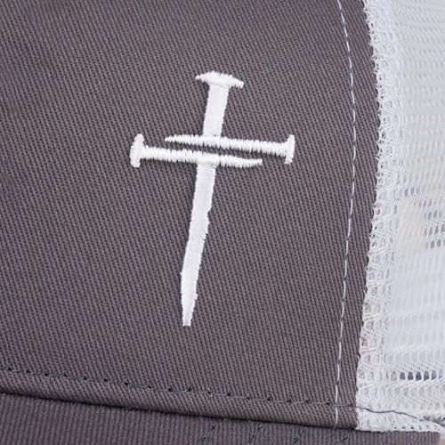 Christian Jesus Cross Hat - Faith Hats for Men Women - Religious Gifts for Thanksgiving Christmas - color: Cross/Carbon