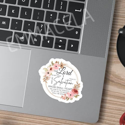(3 PCS) Christian Stickers - The Lord is My Light Psalm 27:1 – Bible Verse Waterproof Vinyl Decals for Books, Tumblers, Laptops, Water Bottles – 3" x 2.8" - color: The Lord is My Light Psalm 27:1