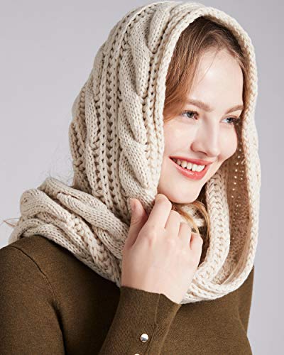 NEOSAN Womens Thick Ribbed Knit Winter Infinity Circle Loop Scarf - color: Twist Khaki