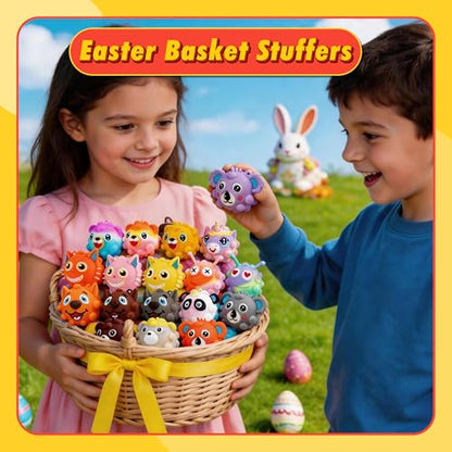 KissFree 24 PACK Animal Pop Balls Party Favors for Kids, 3D Pop Fidget Balls Toys Bulk, Gifts for Boys & Girls, Goodie Bag Stuffers, Pinata Stuffers, Treasure Box Toys, Prizes for Kids - style: 24PCS Animal Pop Ball